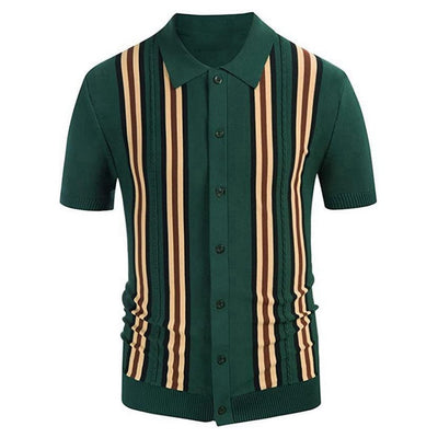Men’s Slim-Fit Striped Business Sweater
