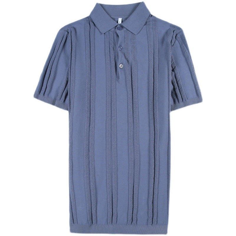 Men’s Slim-Fit Knitted Polo Shirt