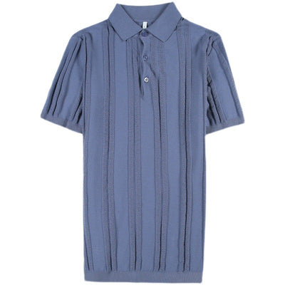 Men’s Slim-Fit Knitted Polo Shirt