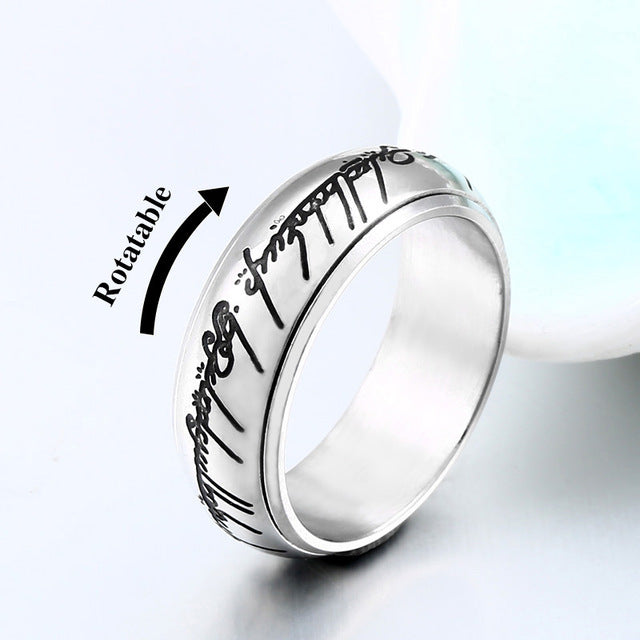 Unisex Stainless Steel Luminous Ring
