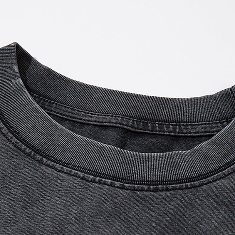 Men’s Retro Black Cotton T-Shirt