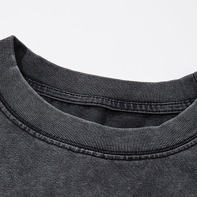 Men’s Retro Black Cotton T-Shirt