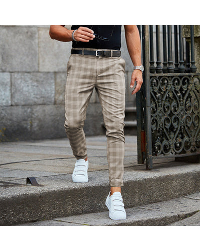Men’s Plaid Casual Pants