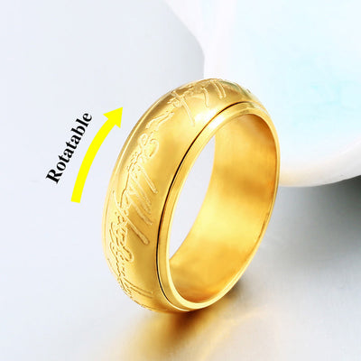 Unisex Stainless Steel Luminous Ring