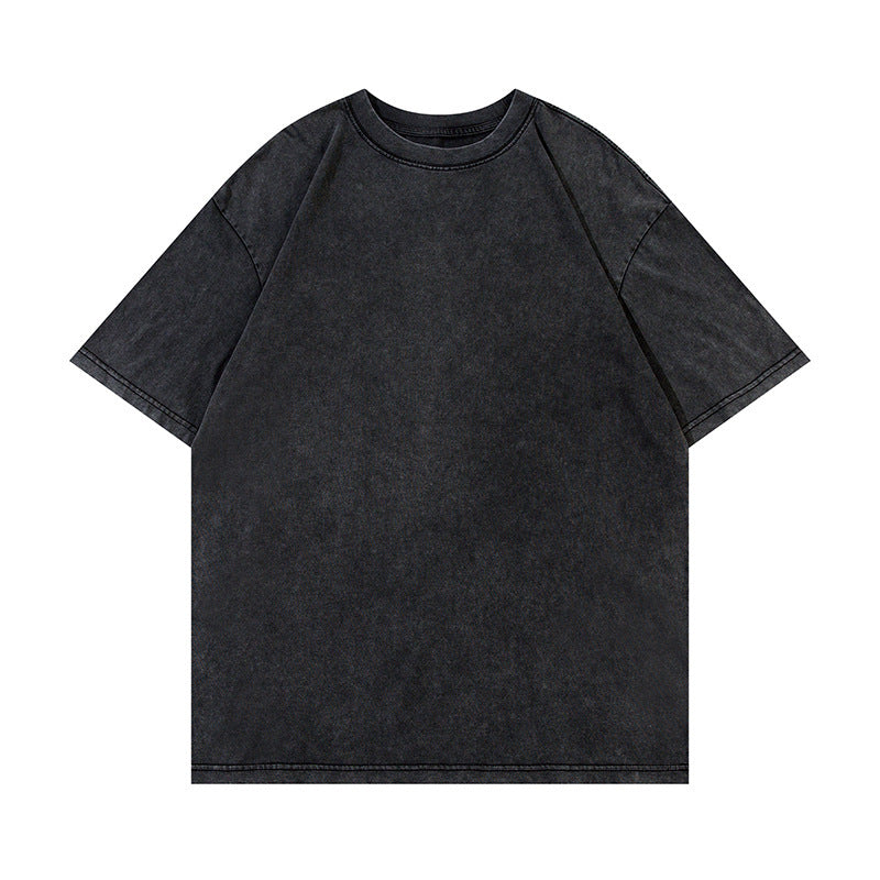 Men’s Retro Black Cotton T-Shirt