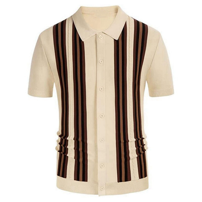 Men’s Slim-Fit Striped Business Sweater