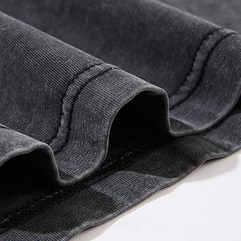 Men’s Retro Black Cotton T-Shirt