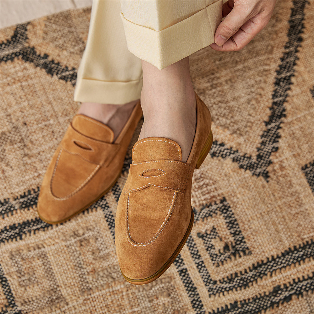 Men’s Brown Suede Loafers