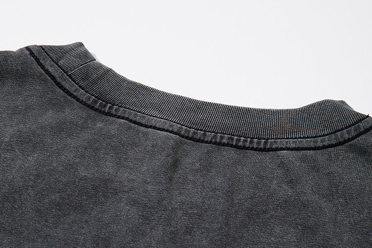 Men’s Retro Black Cotton T-Shirt
