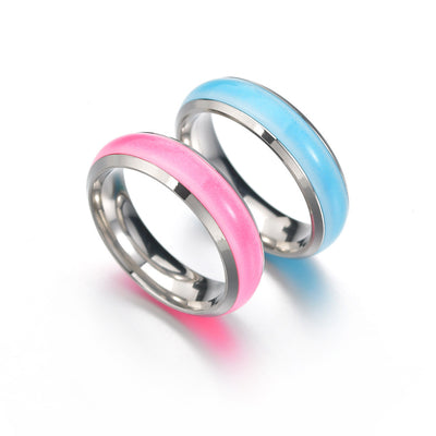Unisex Stainless Steel Luminous Ring