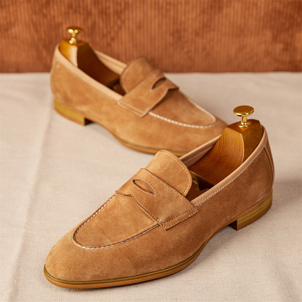 Men’s Brown Suede Loafers