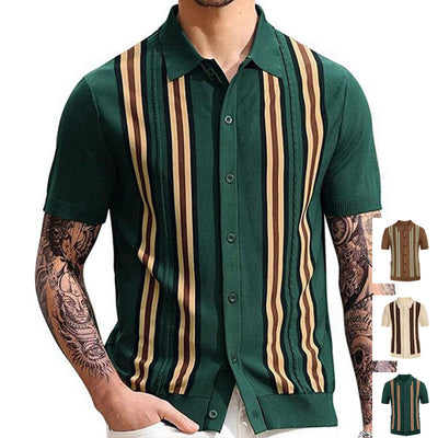 Men’s Slim-Fit Striped Business Sweater