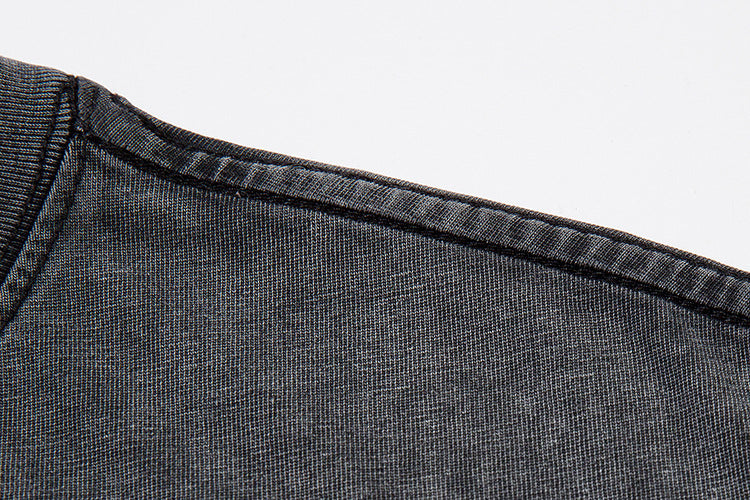 Men’s Retro Black Cotton T-Shirt