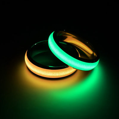 Unisex Stainless Steel Luminous Ring