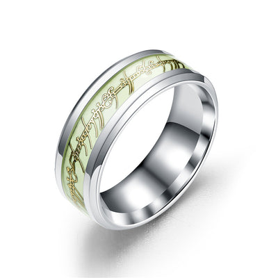 Unisex Stainless Steel Luminous Ring