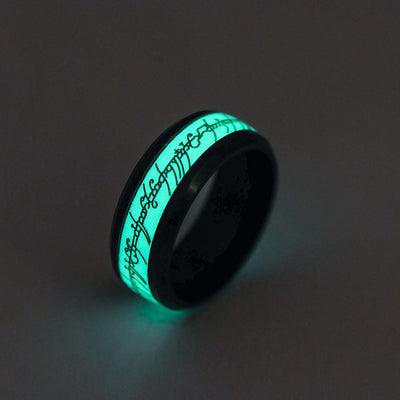 Unisex Stainless Steel Luminous Ring
