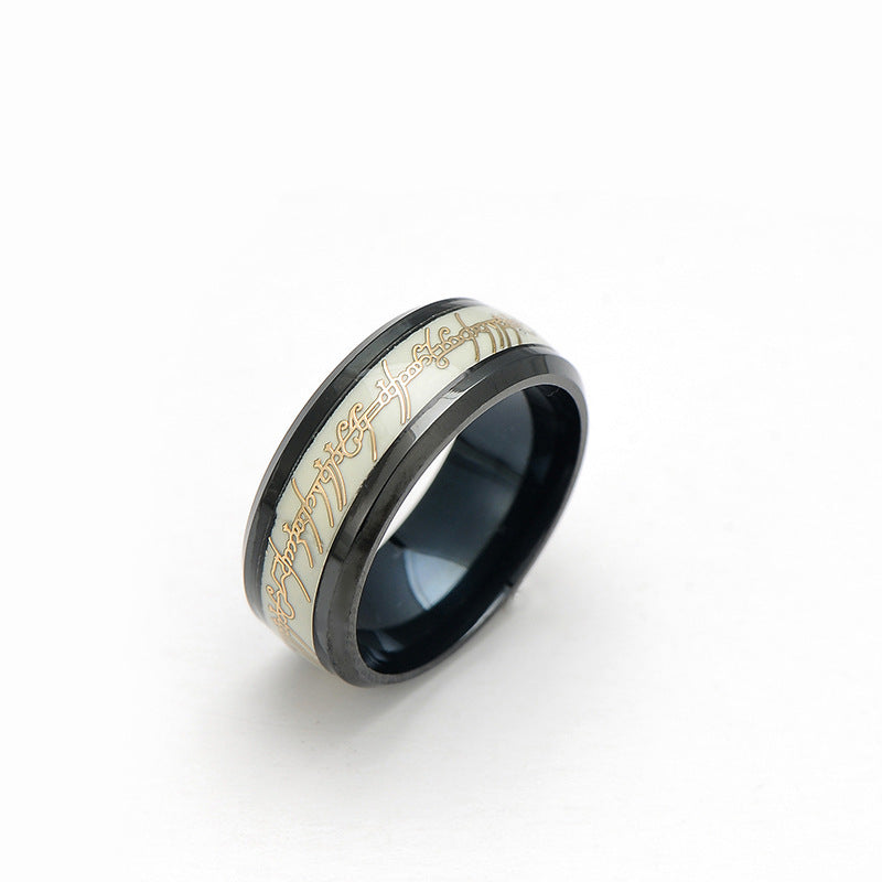 Unisex Stainless Steel Luminous Ring