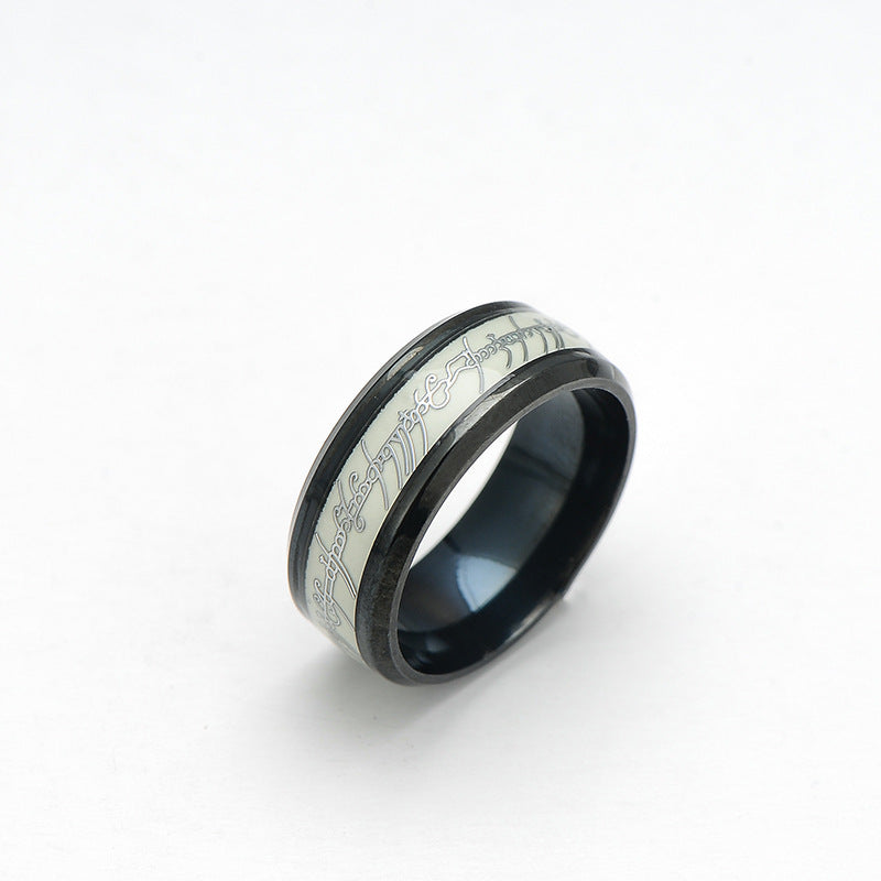 Unisex Stainless Steel Luminous Ring