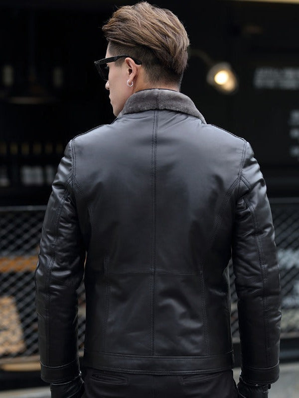 Men’s PU Leather Motorcycle Jacket
