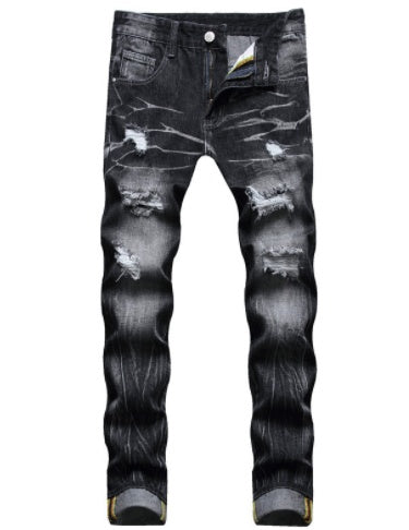 Men’s Vintage Distressed Denim Jeans