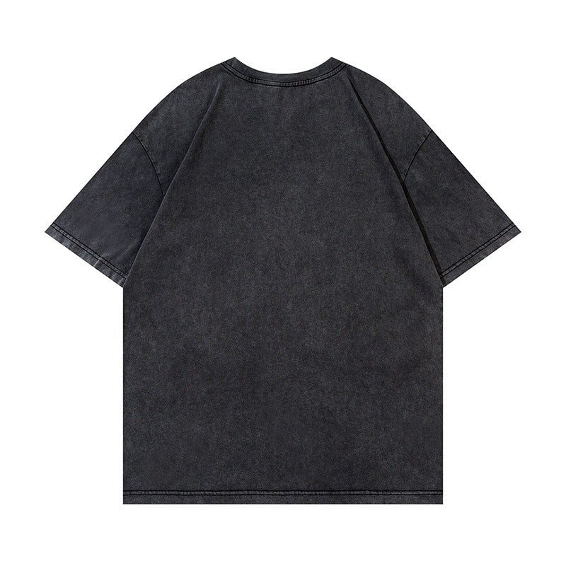 Men’s Retro Black Cotton T-Shirt