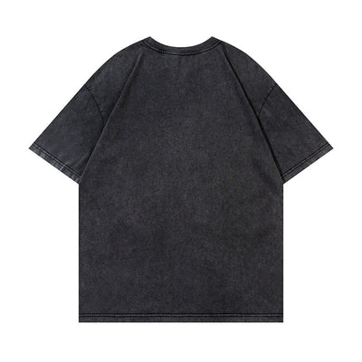 Men’s Retro Black Cotton T-Shirt