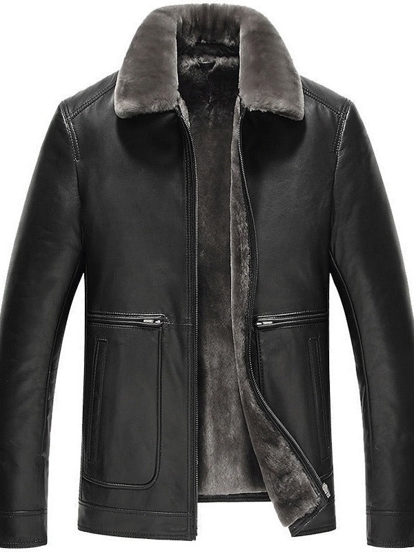 Men’s PU Leather Motorcycle Jacket