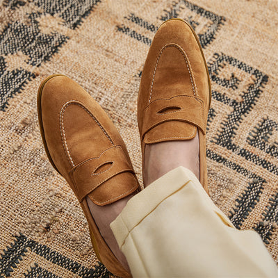 Men’s Brown Suede Loafers