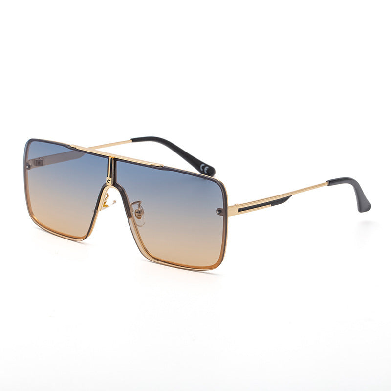 Oversized Metal Square Sunglasses UV400 Unisex