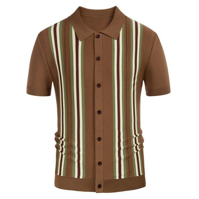 Men’s Slim-Fit Striped Business Sweater
