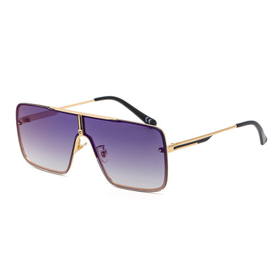 Oversized Metal Square Sunglasses UV400 Unisex