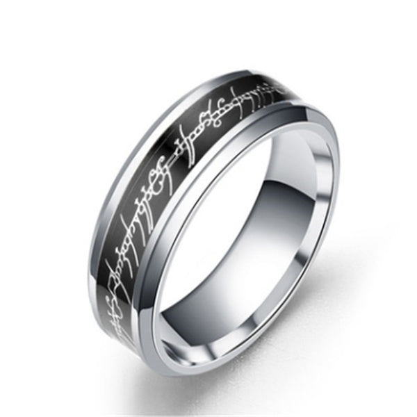 Unisex Stainless Steel Luminous Ring