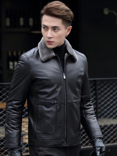 Men’s PU Leather Motorcycle Jacket