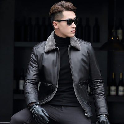 Men’s PU Leather Motorcycle Jacket