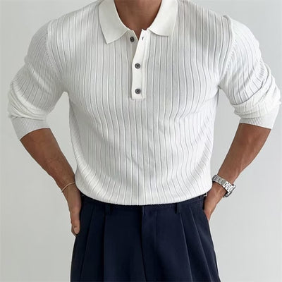 Men’s Slim Fit Long Sleeve Polo Shirt