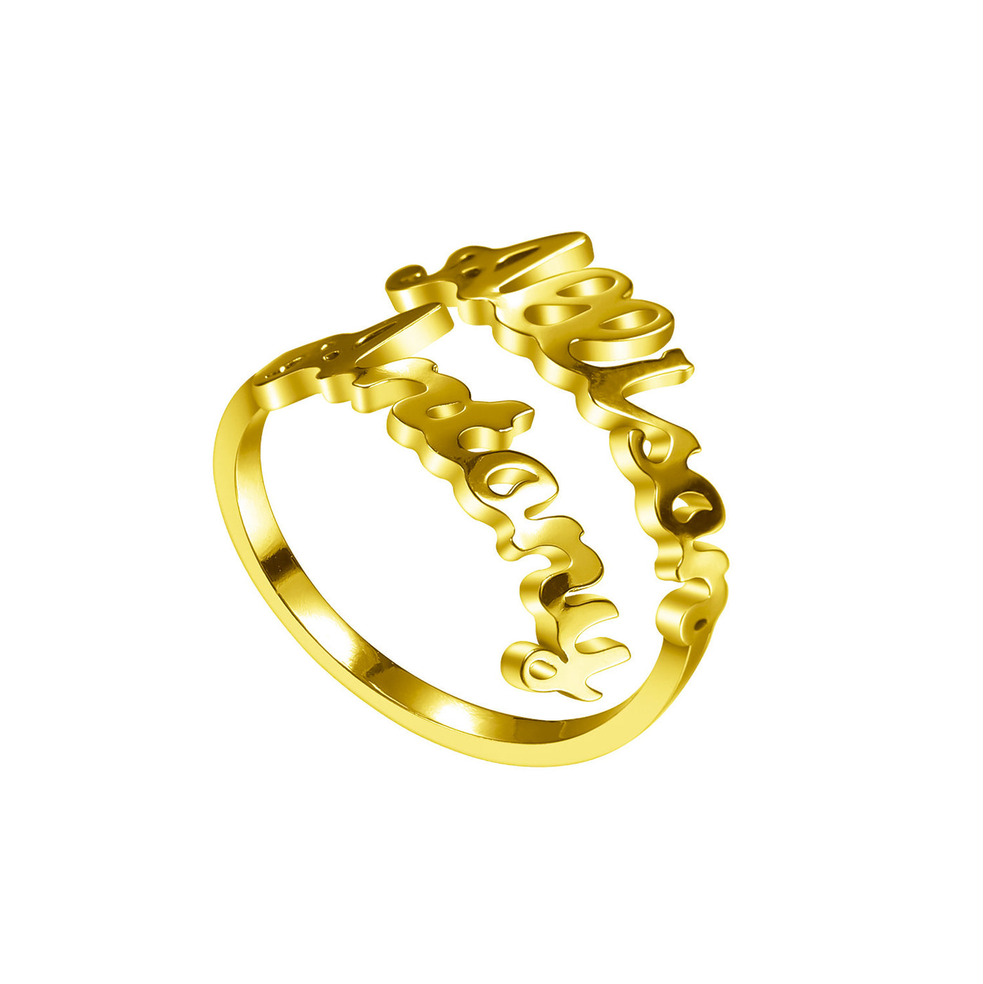Custom Name Stainless Steel Adjustable Ring
