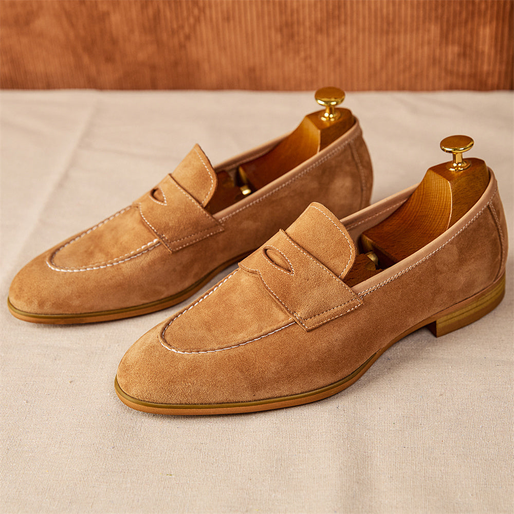 Men’s Brown Suede Loafers