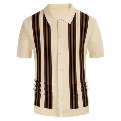 Men’s Slim-Fit Striped Business Sweater