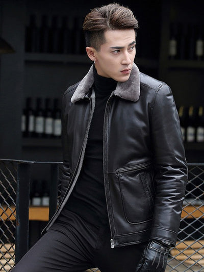 Men’s PU Leather Motorcycle Jacket