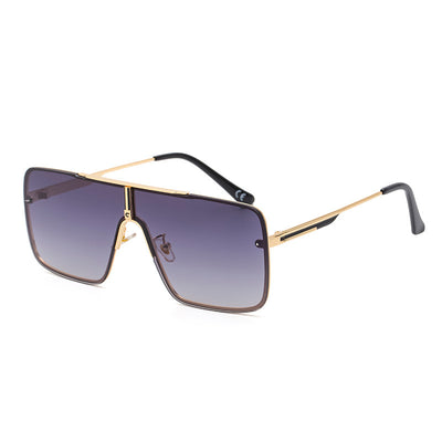 Oversized Metal Square Sunglasses UV400 Unisex